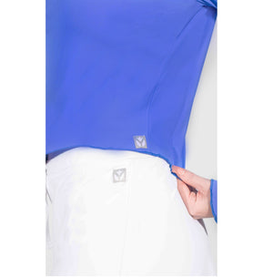 Crop Top-Hand and Neck Sun  Protector - Lapis Blue -