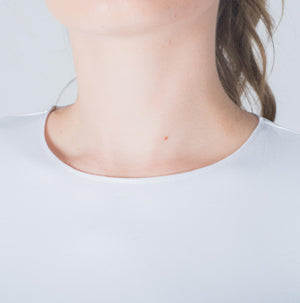 Crop Top-Hand and Neck Sun  protector - White