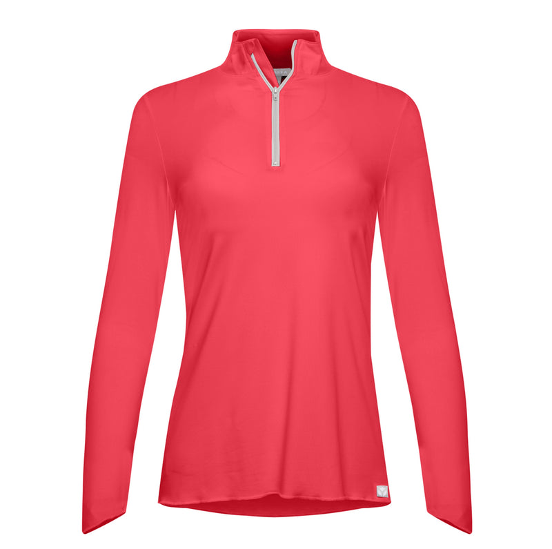 Sun Protector Half Zip Tunic - Coral