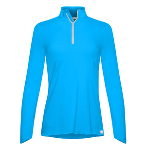 Sun Protector Half Zip Tunic - Turquoise