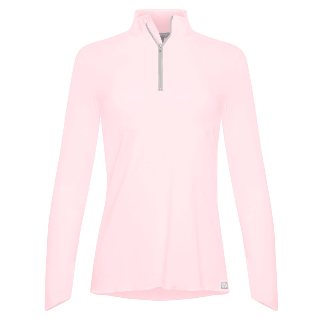 Sun Protector Half Zip Tunic - Light Pink
