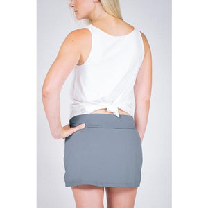 Colorblock Pocket Skort - Charcoal