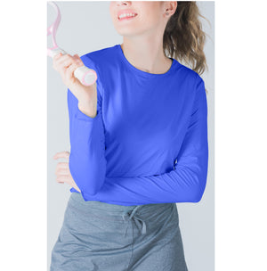 Crop Top-Hand and Neck Sun  Protector - Lapis Blue -
